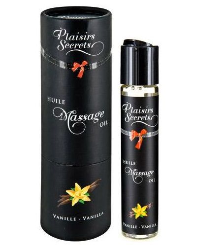 Массажное масло с ароматом ванили Huile de Massage Gourmande Vanille - 59 мл. - Plaisir Secret - купить с доставкой в Домодедово