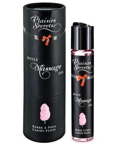 Массажное масло с ароматом сладкой ваты Huile de Massage Gourmande Barbe à Papa - 59 мл. - Plaisir Secret - купить с доставкой в Домодедово
