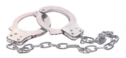 Наручники из металла с длинной цепочкой CHROME HANDCUFFS METAL HANDCUFFS W. KEY - NMC - купить с доставкой в Домодедово