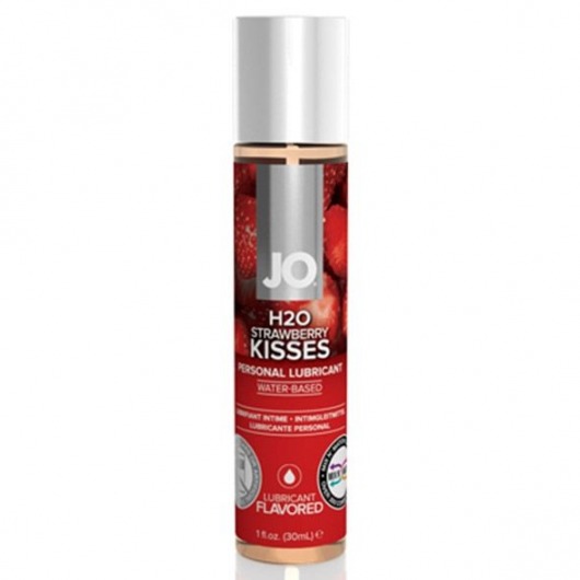 Смазка с ароматом клубники JO Flavored Strawberry Kiss - 30 мл. - System JO - купить с доставкой в Домодедово