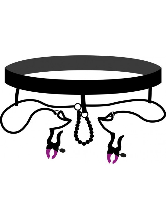 Трусики с зажимами для половых губ и бусинками для массажа промежности - Orion - купить с доставкой в Домодедово