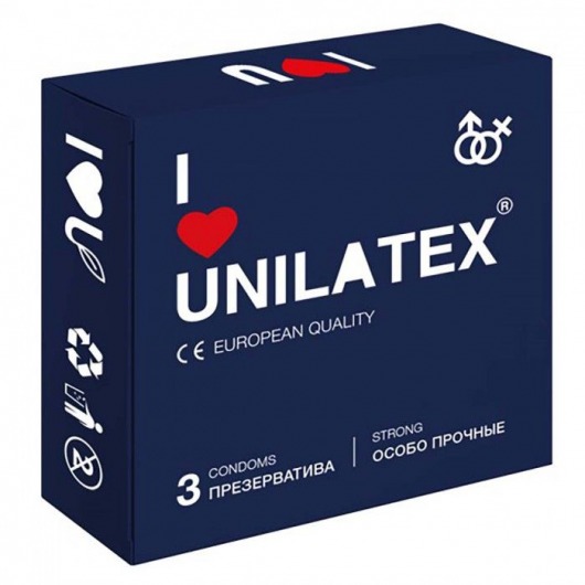 Ультрапрочные презервативы Unilatex Extra Strong - 3 шт. - Unilatex - купить с доставкой в Домодедово