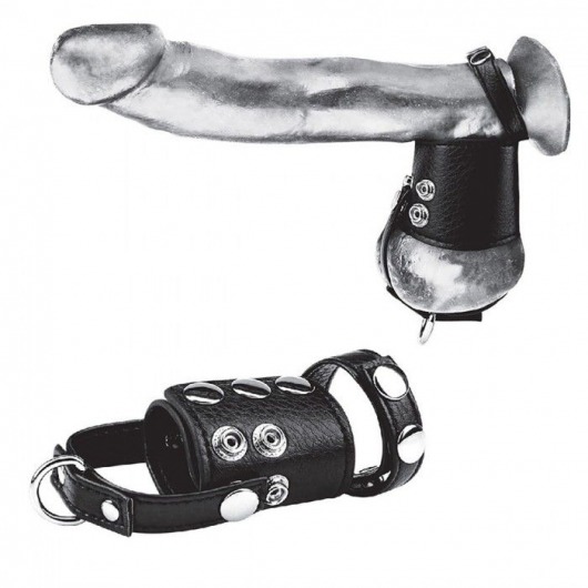 Кольцо на член и мошонку Cock Ring With 2  Ball Stretcher And Optional Weight Ring - BlueLine - в Домодедово купить с доставкой