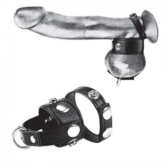 Утяжка для мошонки и пениса Cock Ring With 1  Ball Stretcher And Optional Weight Ring - BlueLine - купить с доставкой в Домодедово