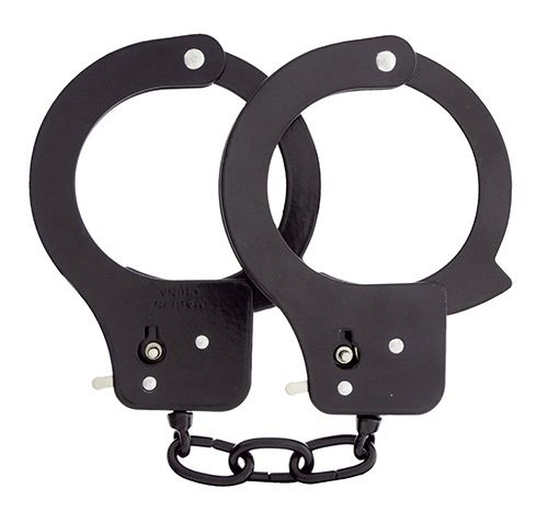 Чёрные наручники из листового металла BONDX METAL CUFFS BLACK - Dream Toys - купить с доставкой в Домодедово