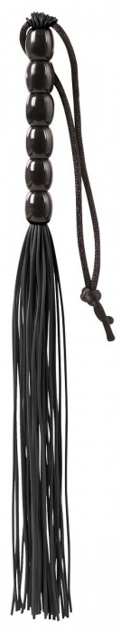 Чёрная мини-плеть из резины Rubber Mini Whip - 22 см. - Blush Novelties - купить с доставкой в Домодедово