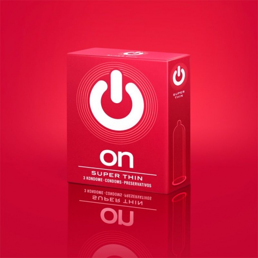 Супертонкие презервативы ON) Super Thin - 3 шт. - ON) - купить с доставкой в Домодедово