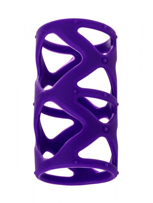 Фиолетовая насадка-сетка на пенис - 7,5 см. - A-toys - в Домодедово купить с доставкой