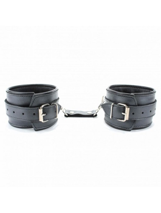 Наручники из гладкой кожи - БДСМ Арсенал - купить с доставкой в Домодедово