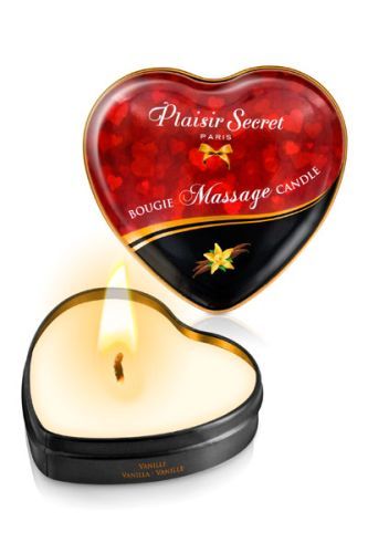 Массажная свеча с ароматом ванили Bougie Massage Candle - 35 мл. - Plaisir Secret - купить с доставкой в Домодедово