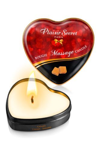 Массажная свеча с ароматом карамели Bougie Massage Candle - 35 мл. - Plaisir Secret - купить с доставкой в Домодедово