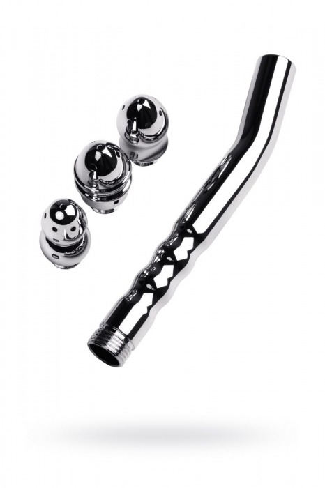 Металлический анальный душ с тремя насадками - ToyFa - купить с доставкой в Домодедово
