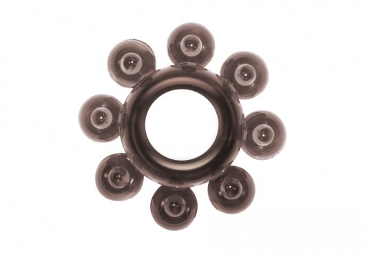 Чёрное эрекционное кольцо Rings Bubbles - Lola Games - в Домодедово купить с доставкой