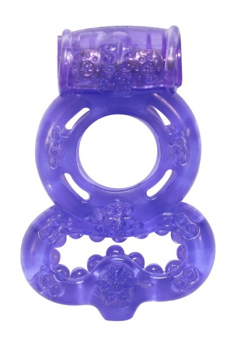 Фиолетовое эрекционное кольцо Rings Treadle с подхватом - Lola Games - в Домодедово купить с доставкой