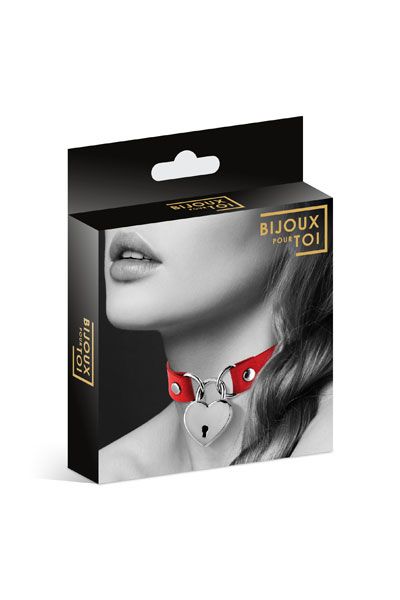 Красный чокер с замком в форме сердца - Bijoux Pour Toi - купить с доставкой в Домодедово