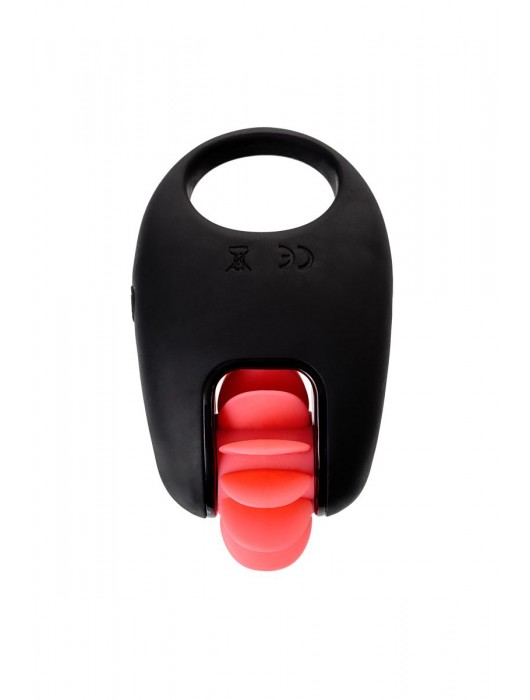 Чёрно-красное эрекционное виброкольцо Erotist - Erotist Adult Toys - в Домодедово купить с доставкой