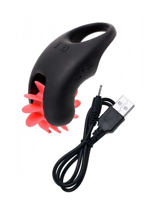 Чёрно-красное эрекционное виброкольцо Erotist - Erotist Adult Toys - в Домодедово купить с доставкой