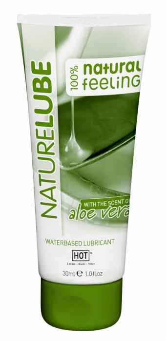 Смазка на водной основе с алоэ вера Nature Lube - 30 мл. - HOT - купить с доставкой в Домодедово