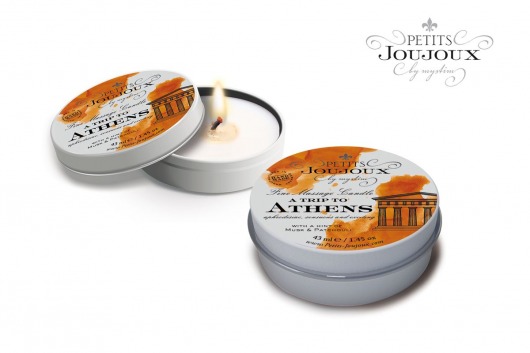 Массажная свеча Petits Joujoux Athens с ароматом муската и пачули - 33 гр. - MyStim - купить с доставкой в Домодедово