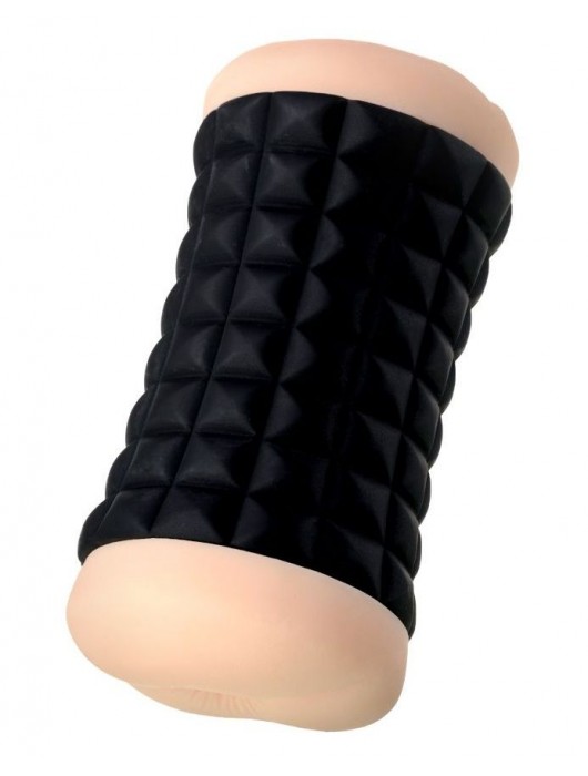 Двухсторонний мастурбатор JOS JANICE в черном цилиндре - JOS - в Домодедово купить с доставкой