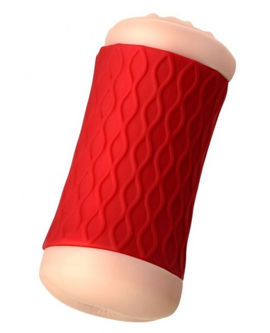 Двухсторонний мастурбатор JOS  NADIN в красном цилиндре - JOS - в Домодедово купить с доставкой