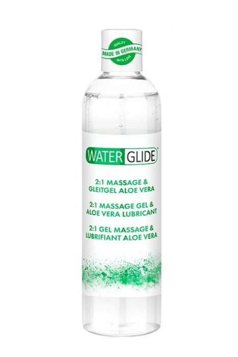 Гель-смазка 2-в-1 MASSAGE   LUBRICANT ALOE VERA - 300 мл. - Waterglide - купить с доставкой в Домодедово