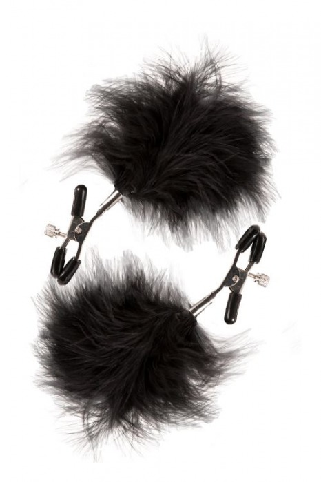 Зажимы для сосков с пухом FEATHERED NIPPLE CLAMPS - Blush Novelties - купить с доставкой в Домодедово