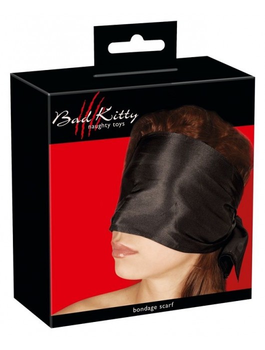 Широкая повязка-шарф на глаза Bad Kitty Bondage Scarf - Orion - купить с доставкой в Домодедово
