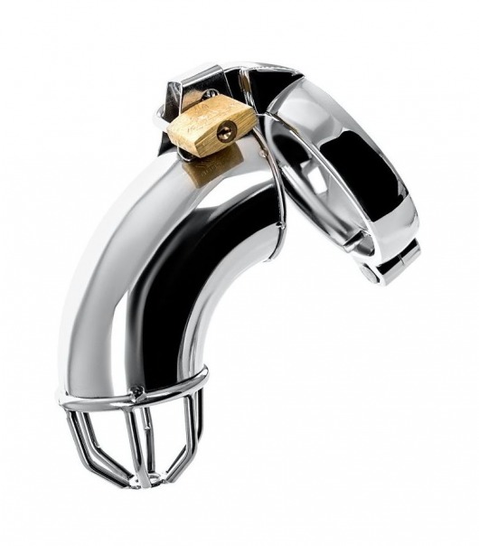 Серебристый мужской пояс верности TOYFA Metal - ToyFa - купить с доставкой в Домодедово