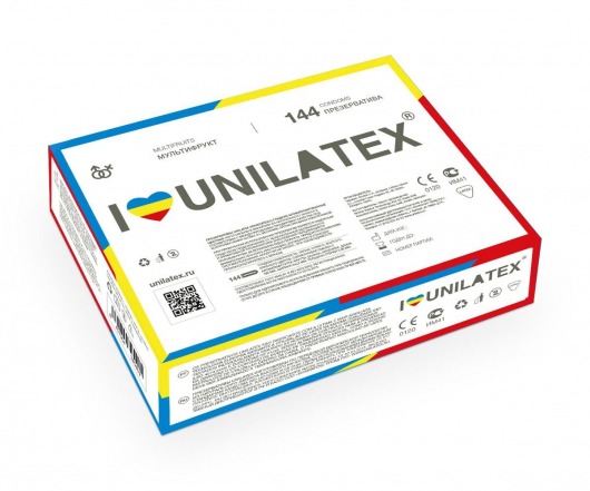 Разноцветные ароматизированные презервативы Unilatex Multifruits - 144 шт. - Unilatex - купить с доставкой в Домодедово