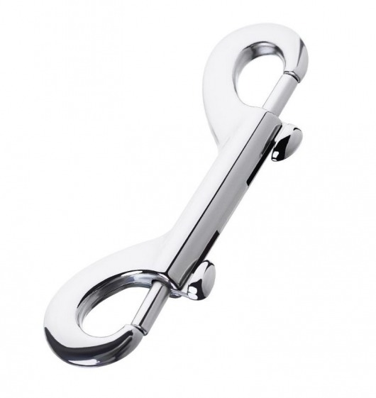 Серебристый двухсторонний карабин TOYFA Metal - ToyFa - купить с доставкой в Домодедово