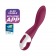 Малиновый вибромассажер для стимуляции G-точки Heated Thrill - 20,6 см. - Satisfyer купить в Домодедово с доставкой в Orgasmix.ru Малиновый вибромассажер для стимуляции G-точки Heated Thrill - 20,6 см. - Satisfyer