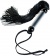 Черный мини-флоггер с резиновыми хвостами - 26 см. - ToyFa - купить с доставкой в Домодедово