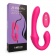 Розовый вибратор с клиторальным отростком и пультом ДУ- 19,6 см. - I-MOON купить в Домодедово с доставкой в Orgasmix.ru Розовый вибратор с клиторальным отростком и пультом ДУ- 19,6 см. - I-MOON